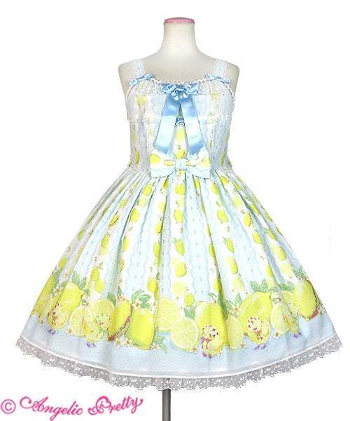 Angelic Pretty fruity lemon ワンピース　ホワイト Angelic Pretty Fruity Lemon JSK in White - Dresses - Lace Market