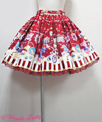 Angelic Pretty Fantasy Theater スカート アカ Angelic pretty fantasy theater skirt RED - Skirts - Lace Market