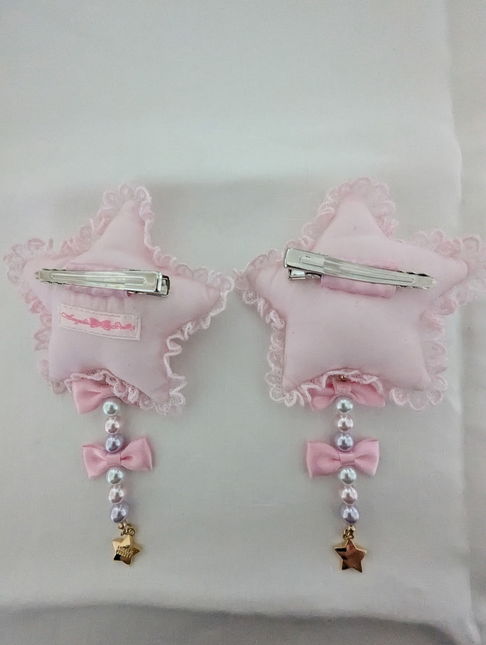 Angelic Pretty Dreamy Night Cakes Clip Set Pink - Hair Accessories
