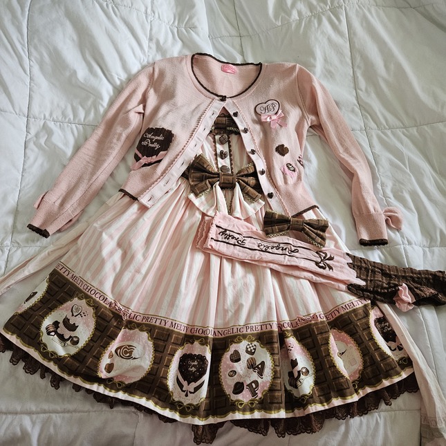 Melty  Chocolate JSK +ベレー セット Melty Chocolate High Waist JSK (2010) full set - Jumperskirt