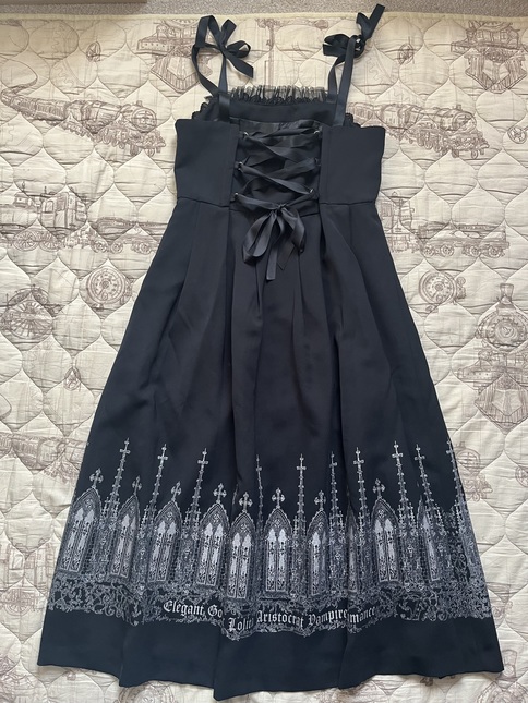 Moi meme Moitie Neo Gothic Arch Print Long JSK - Jumperskirt