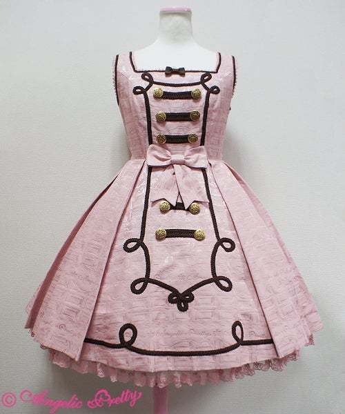 Angelic Pretty ~ Melty Whip Chocolate JSK in Pink - Jumperskirt