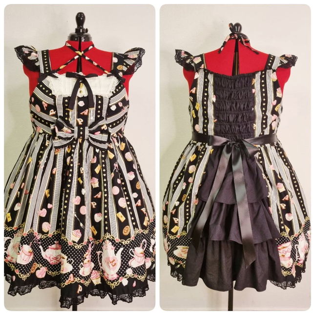 Wonder Party Black JSK Set *PLUS SIZE ALTERED* - Dresses - Lace