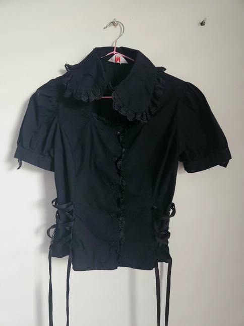 Angelic Pretty unknown 2001-2003 square neck blouse - Tops - Lace