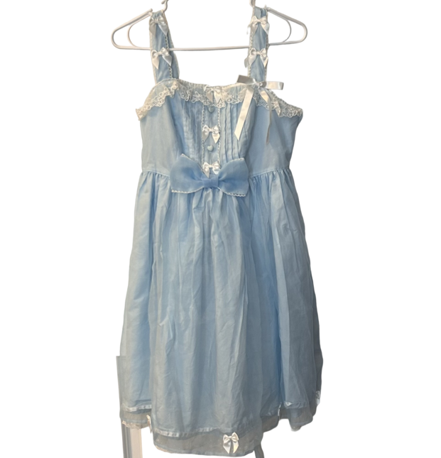 Plus Size Friendly) Whip Ribbon Sax JSK from Angelic Pretty