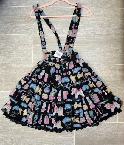 Angelic pretty Photogenic Pallet skirt black - Skirts - Lace