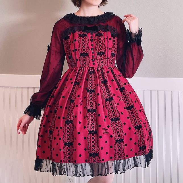 Angelic Pretty Actress Lace OP in Wine - Dresses - Lace Market