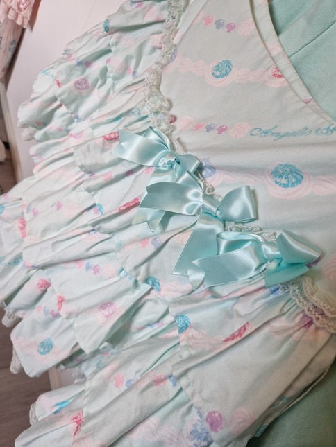 Angelic Pretty Jewelry Jelly Skirt & Parka Set Mint - Skirts