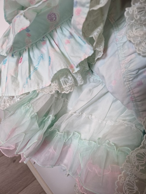 Angelic Pretty Jewelry Jelly Skirt & Parka Set Mint - Skirts