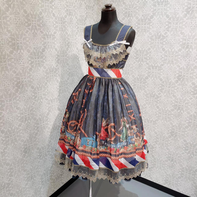Triple Fortune Marine Print JSK - Jumperskirt - Lace Market