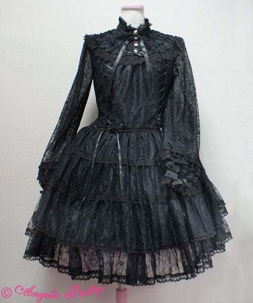 Angelic Pretty Petit Garden Onepiece Black - Dresses - Lace Market