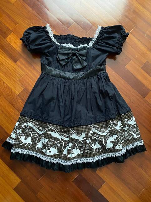 ワンピース Putumayo Cat dress Putumayo Check Cat Puff Sleeve OP - One Piece - Lace Market
