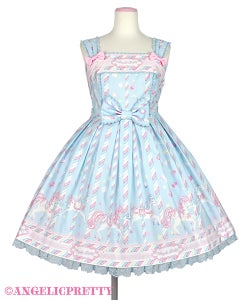 Angelic Pretty Sugary Carnival JSK in sax - Jumperskirt - Lace