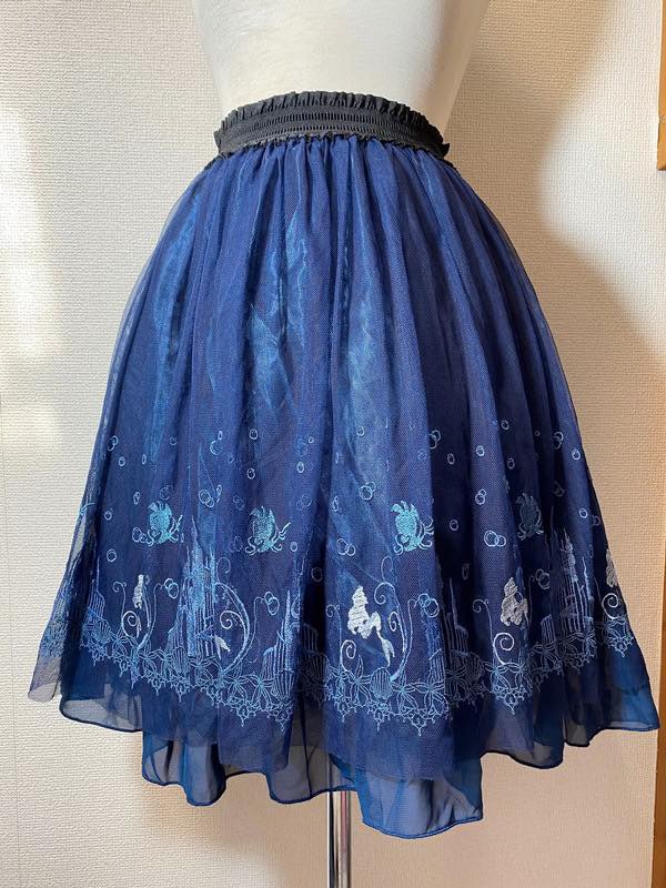 Axes Femme x Disney navy blue Little Mermaid tulle lolita skirt Skirts Kei Market Buy and