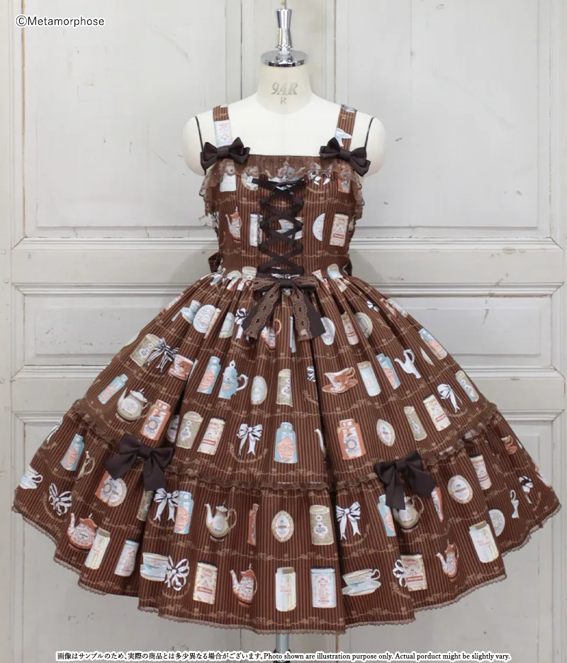 classic tea house lace up jsk by metamorphose - Jumperskirt - Lace