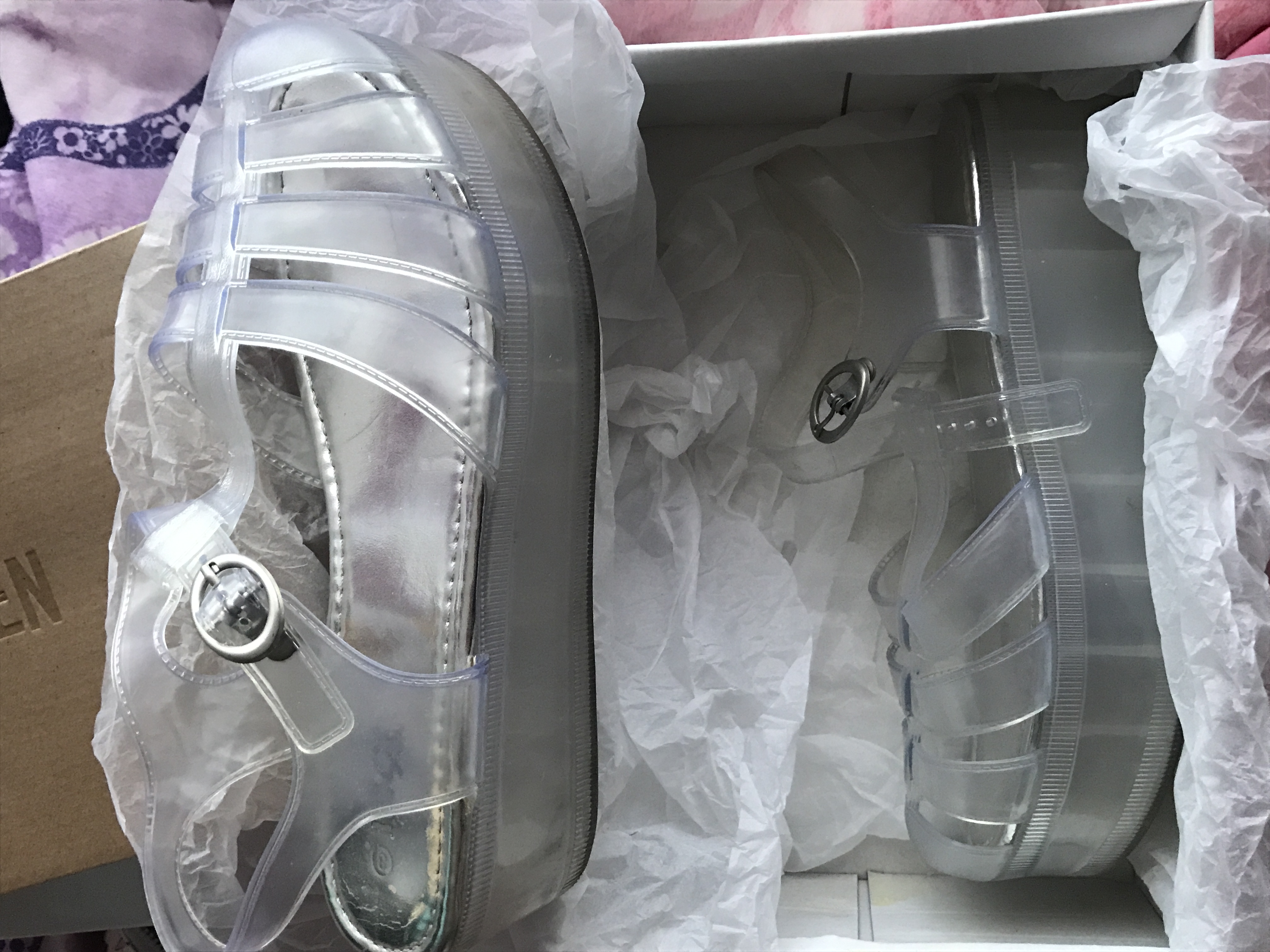 Clear Platform Jelly Fisherman Sandals Shoes Kei Market Buy and