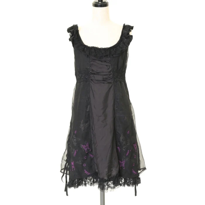 h.Naoto Butterfly Embroidered JSK - Dresses - Lace Market: Lolita