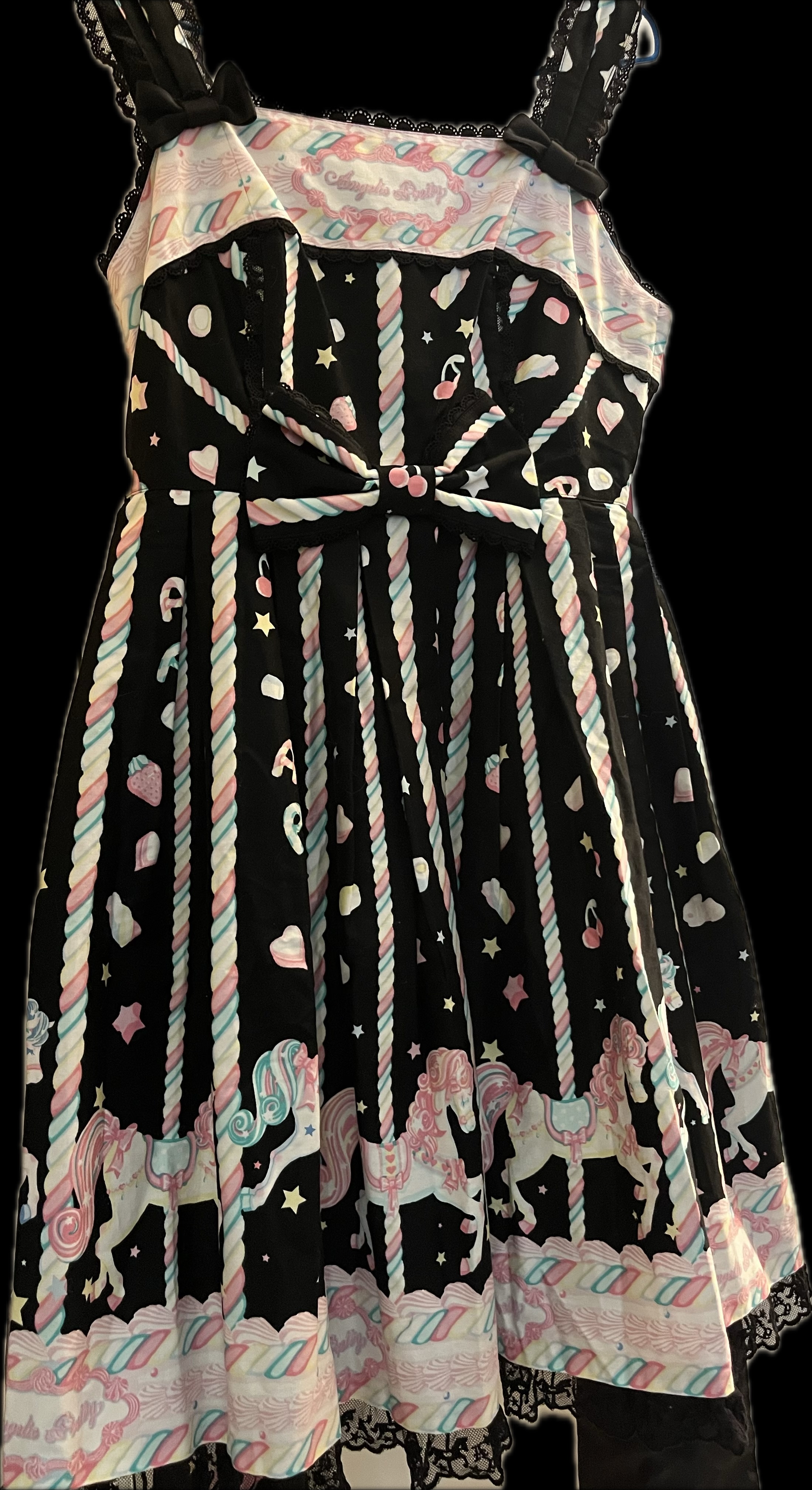 シュガーリィカーニバルJSK +KC AP Sugary Carnival JSK+KC in black - Jumperskirt - Lace